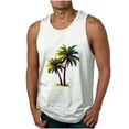 thumbnail image 2 of LOVZFMLL Tank Tops for Men's Tank Colorless Gradient Printing Round Neck Thin Strap Leakage Back Regular Casual Sports Tank Blouses, 2 of 5