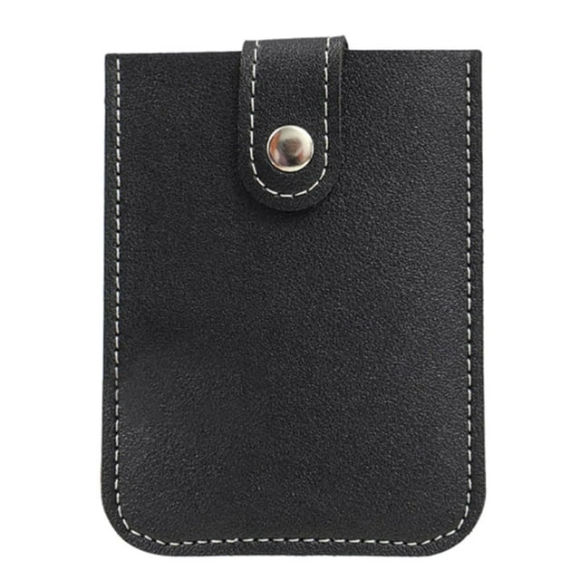 Slim Rfid Card Holder Ecohintz Slim Black Leather Card Holder - Hidden Pull-Tab Credit Card Wallet with Rfid Blocking, Minimalist & Secure for Everyday Carry and Travel, Hidden Tab Wallet, Black