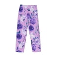 thumbnail image 5 of Goofa Violet Printed Soft Pajama Pants for Men, Wide Leg Comfy Casual Lounge Yoga Pants-Large, 5 of 9