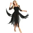 thumbnail image 7 of iiniim Women Girls Belly Dance Skirt Chiffon Asymmetric Side Split Skirts Lyrical Dance Costume, 7 of 7