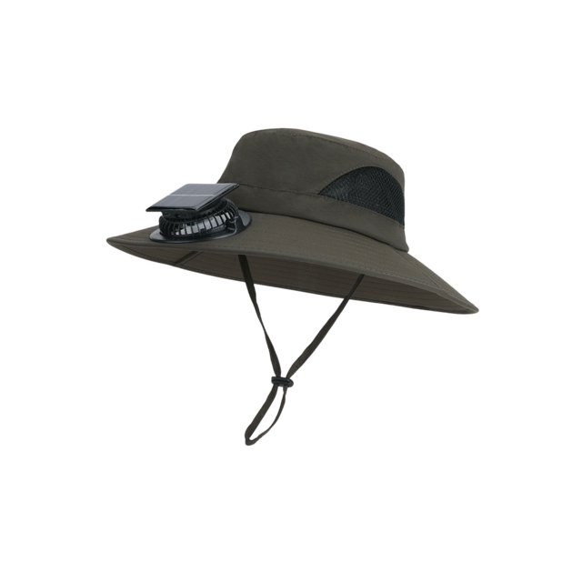 Cap de Ventilador Solar Recargable para la Protección Solar Del Verano, Gran Cuello, Pesca Al Aire Libre, Senderismo, Secado Rápido, Cap de Pesca Impermeable