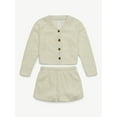 thumbnail image 4 of Justice Girls Long Sleeve Cardigan Sleep Top and Shorts, 2-Piece, Sizes 5-18 & Plus, 4 of 4
