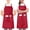 Red, variant on Utopia Kitchen 2 Pack Bib Apron, Adjustable with 2 Pockets, Water and Oil Resistant, Cooking Kitchen Chef Apron for Women Men, Red
