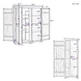 thumbnail image 5 of EUROCO 5.5' Wood Outdoor Storage Shed, Garden Tool Cabinet with Waterproof Asphalt Roof, 4 Lockable Doors, Multiple-tier Shelves for Patio Furniture, Natural, 5 of 9