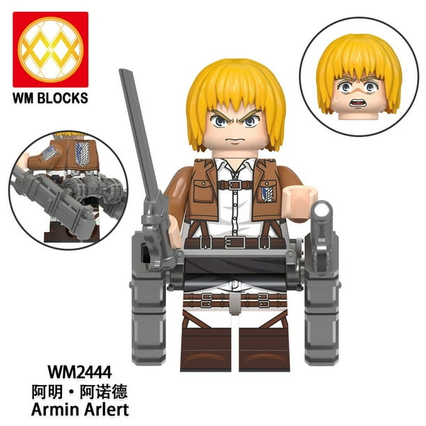 Motosierra Man Attack on Titan Jujutsu Kaisen Denji/Eren/Mikasa/Yuji Lego Bloques De Construcción Minifiguras Figuras Juguetes