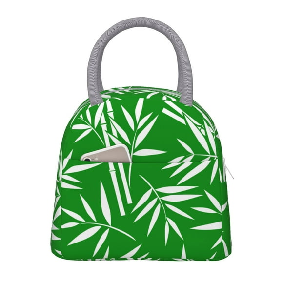 Cauagu Bamboo for Insulated Lunch Bag for Women/Men - Leakproof Cooler Tote Bag Organizer - Reusable Lunch Box for Office Picnic Hiking Beach