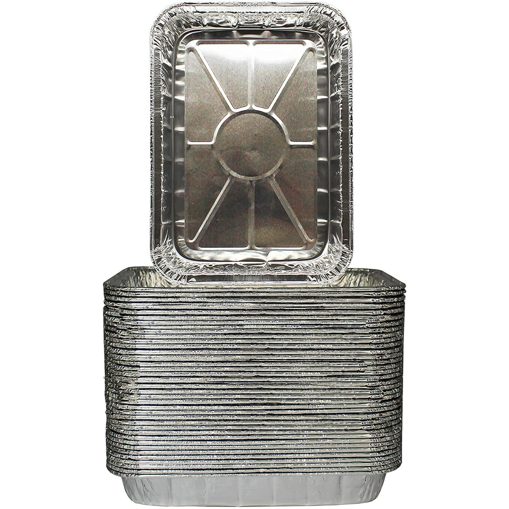 MontoPack Disposable Aluminum Foil Grill Drip Pans 50 Pk Roasting