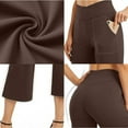 thumbnail image 4 of Yubnlvae High Waist Yoga Leggings with Pockets - Women's Comfy Wide Leg Workout Pants (Stretchy, Gym to Lounge) Coffee XXL, 4 of 7