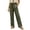 Army Green, variant on Oksale Lightweight Pants for Women Summer Lace Straight Leg Pants with Pockets Soft Comfy Drawstring High Waist Casual Pants Going Out Trousers 2026 Khaki S
