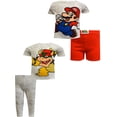 thumbnail image 2 of Super Mario Bros. Mario et Bowser Ensemble de Pyjama 4 Pcs pour Tout-Petits Garçons - Tout-Petit 2T, 2 of 3