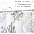 thumbnail image 5 of Nautical Coastal Shower Curtain, Ocean Beach Seashell Starfish Themed Shower Curtain for Bathroom Decor, Marine Underwater Waterproof Fabric Shower Curtain Set with Hooks, 72x72, Taupe, 5 of 6