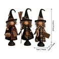 thumbnail image 3 of Vintage Wooden Base Witch Figurine Set 3 Pack Halloween Standing Witch Decor Rustic Fall Seasonal Table Centerpiece for Home Fireplace, 3 of 4