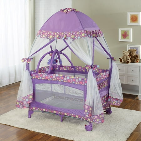 Big Oshi Portable Playard Deluxe Bundle - Nursery Center With Canopy Net Topper - Medium Size - Lightweight, Compact Design, Includes Carry Bag - Perfect for Indoor or Outdoor Backyard Use,