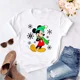 thumbnail image 1 of Camiseta de Mickey Minnie Mouse, camiseta con estampado de sombrero de Navidad, camiseta de moda para mujer, ropa femenina, camiseta Kawaii de Disney, 1 of 5