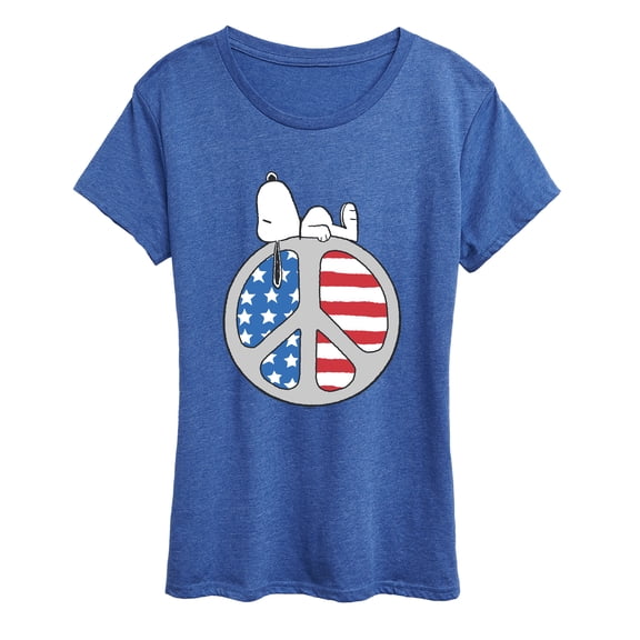 Peanuts - Snoopy Chill Peace Flag Short Sleeve Graphic T-Shirt