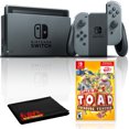 thumbnail image 1 of Nintendo Switch con Paquete de JoyCons Grises con Capitán Sapo + Paño 6Ave, 1 of 5