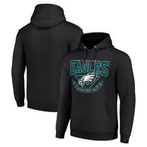 Men's Starter Black Philadelphia Eagles -80s Inspired Pullover Hoodie