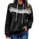 thumbnail image 1 of Sudadera con capucha para mujer, empalme de encaje, manga larga, cordón, sudadera con capucha para mujer, para el trabajo diario, escuela, negro, L, 1 of 6