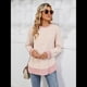 thumbnail image 4 of Sudadera de Mujer de Larga con Cuello Redondo y Rayas para Otoño. Rosa y XXL, 4 of 10