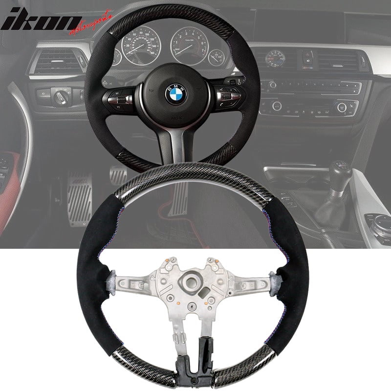 Compatible with 1521 BMW M Sport Steering Wheel CF + Alcantara Cover