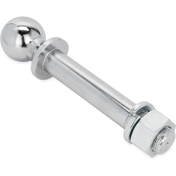 Camco Eaz-Lift ReCurve R6 Chrome Hitch Ball Features a 2-5/16-Inch Diameter Ball, 7 -Inch Shank, 15,000 lb. Tow Rating for RV or Trailer Towing (48760)