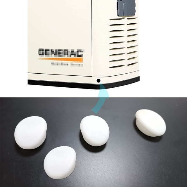 Jilinwei Kit De Tapones De Orificios Para Generadores Generac Uso Doméstico Adaptador De Orificio De Base De 4 Piezas Para Generadores Enfriados Por Aire Generac Para Toda La Casa Blanco