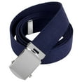 thumbnail image 2 of Rothco 54 Inch Military Web Belts - Navy Blue, Chrome, 2 of 4