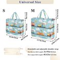 thumbnail image 2 of FORMRS Womens Corduroy Tote Bag Crossbody Shoulder Handbag with Pocket, Cartoon Train Pattern, 2 of 7