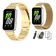 thumbnail image 1 of 2 Correa Acero Para Samsung Galaxy Fit 3 + Mica 3d / Funda Xtellar dorado, 1 of 3