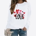 thumbnail image 1 of Meichang T-Shirts Graphiques pour Femmes, Manches Longues, Col Rond, Coupe Ample, Cadeaux de Saint-Valentin, 1 of 3