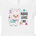 thumbnail image 4 of Inktastic Nana Loves Me- cute and happy llama Girls Baby Dress, 4 of 5