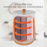 Towel Warmer for Bathroom, Luxury Bucket Towel Warmer with LED Lights, Fits Up to 2 Oversized Towels, Bathrobes, Blankets, PJs and More, Quick Heating Towel Dryer, Gifts for Family (White)