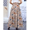 thumbnail image 4 of a.Jesdani Womens Skirts Casual High Waist Ruffle Swing Beach Maxi Skirt with Pockets Apricot XL, 4 of 7