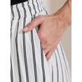 thumbnail image 5 of DARING DIVA Women's Stripe Casual Drawstring Wide Leg High Waist Pants XS White, 5 of 6