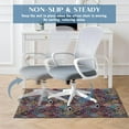 thumbnail image 4 of Office Chair Mat for Hardwood Floor Floral Mandala 48"x60" Computer Gaming Chair Mat Anti-Slip Rugs Floor Protector for Rolling Chairs Under Desk Rug for Home, 4 of 6