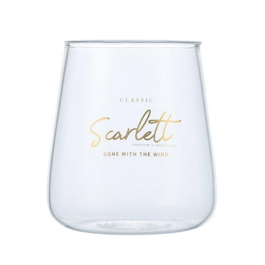 GOODLY Glass Coffee Mug for Breakfast Tea Milk Beverage Letter Print Glass Cup