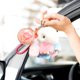 thumbnail image 3 of Llavero De Conejito, Colgante De Pompón Suave, Colgante Para Llave De Coche, Adorno Floral Eterno, Decoración De Animal Adorable, Idea De Regalo Única, Diseño De Bajo Mantenimiento, 3 of 9
