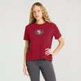 thumbnail image 4 of Women's Fanatics Scarlet San Francisco 49ers Line Em Up T-Shirt, 4 of 5