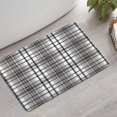 thumbnail image 2 of Black Gray and White Checkered Pattern Bathroom Rugs Mat,Non Slip Microfiber Bathroom Rug,Rubber Backing,Soft Bathroom Mats for Bathroom Floor,Tub and Shower,17x27in(43x68cm), 2 of 5