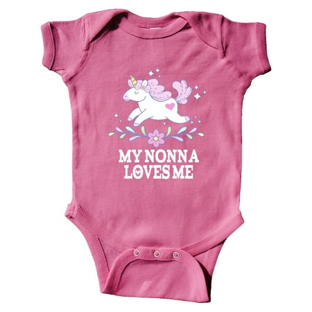 

Inktastic Nonna Loves Me Girl Unicorn Gift Baby Girl Bodysuit