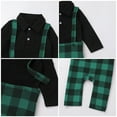 thumbnail image 5 of FYMNSI Christmas Matching Family Outfits Mommy and Me Green Plaid Dresses Father Son Button Down Shirts Xmas Photoshoot Set (Baby Boy 12-18M), 5 of 6