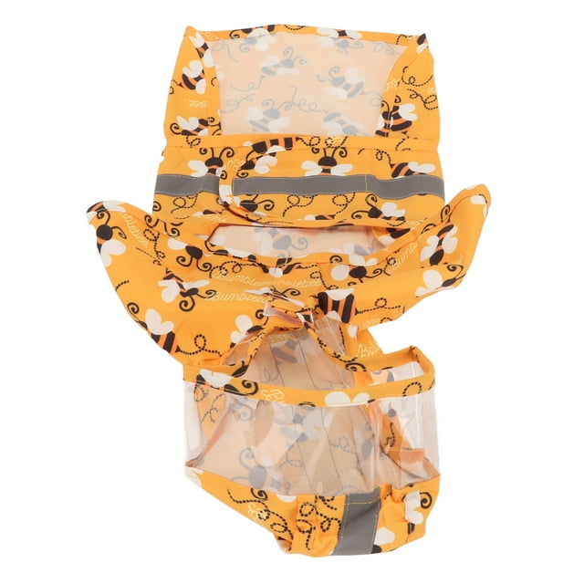 Imperméable pour Chien, Modèle d'Abeille Réglable Réfléchissant Chiot Veste de Poncho de Pluie Respirante Portable pour le Camping pour la Marche S, M, L, XL, XXL