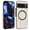 White, variant on Allytechgroup Magnetic Case fo Google Pixel 8 Pro, PU Leather Back Cover Compatible with Magsafe Shockproof Anti-Scratch Phone Case for Google Pixel 8 Pro, Winered