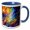 Blue/White, variant on 3drose, Supernova Explosion. Deep Space Abstract Art. Colorful Gift, Charm, 11oz Two-tone Yellow Mug