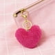 thumbnail image 4 of Llavero con forma de corazón esponjoso, llavero de piel de conejo artificial, colgante para bolso, decoración para llave de coche, etiqueta de equipaje, accesorio, 4 of 8