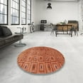 thumbnail image 3 of Ahgly Company Indoor Square Contemporary Red Abstract Area Rugs, 7' Square, 3 of 6