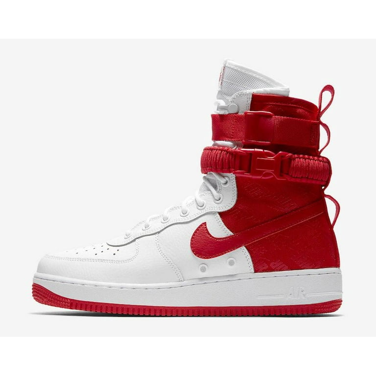 cultuur Absurd plank Mens Nike Special Field Air Force 1 High White University Red AR1955-1 -  Walmart.com
