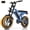 Blue, variant on ESKUTE Electric Bike for Teens & Adults – 750W Motor (1500W Peak), 28 MPH, 48V 13Ah Battery, 16"x4" Fat Tires, 7-Speed, Dual Suspension, Black
