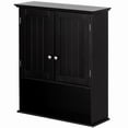 thumbnail image 5 of Wall Mount Bathroom Cabinet Wooden Medicine Cabinet Storage Organizer Double Door with 2 Shelves, and Open Display Shelf, 5 of 7