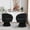 Black_Linen, variant on Wiilayok Swivel Barrel Chair, Linen Upholstered Swivel Cuddle Accent Chairs for Living Room, Comfy 360° Swivel Lounge Sofa Chair for Bedroom, Office, Hotel,White